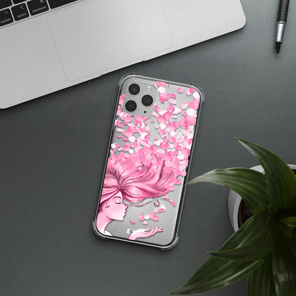 Sakura Leaves Hair Apple iPhone 11 pro max Clear PC Case