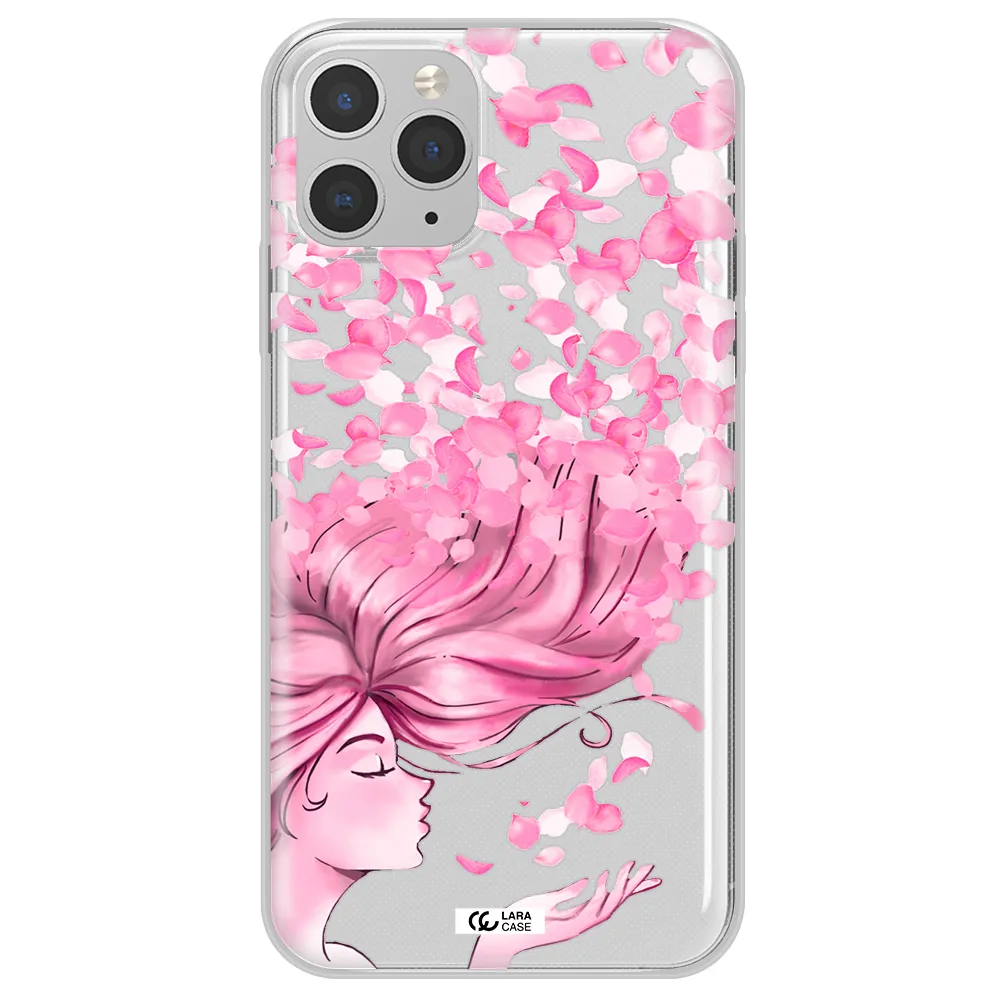 Sakura Leaves Hair Apple iPhone 11 pro max Clear TPU Case