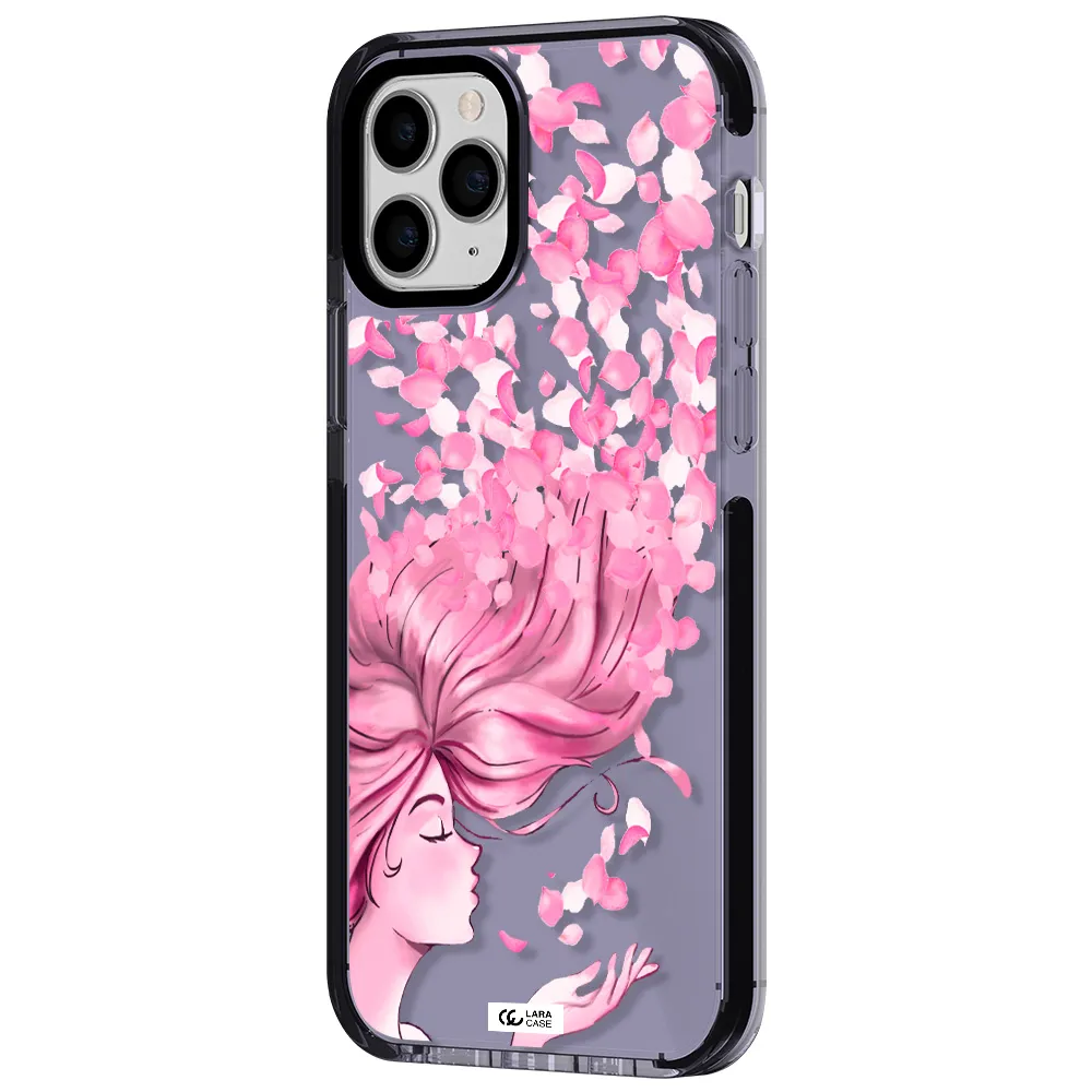 Sakura Leaves Hair Apple iPhone 11 pro max impact Lilac Case