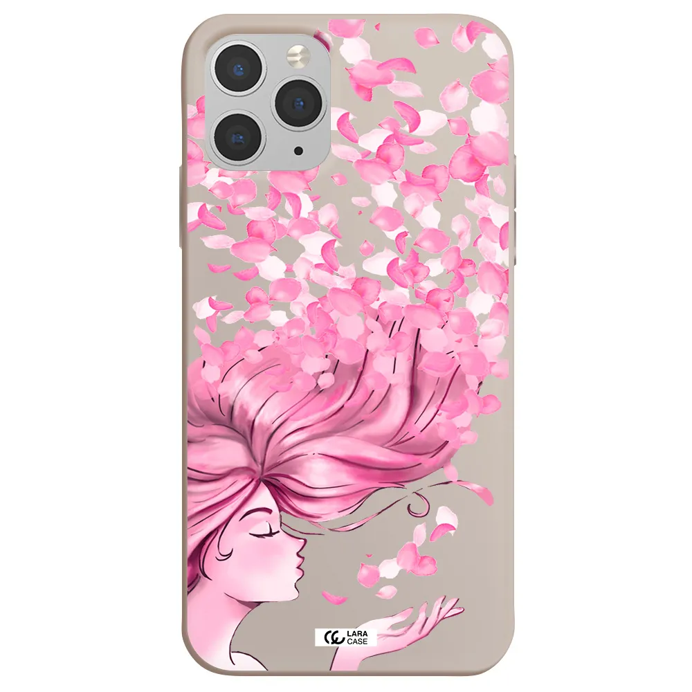 Sakura Leaves Hair Apple iPhone 11 pro max Silicone Stone Case