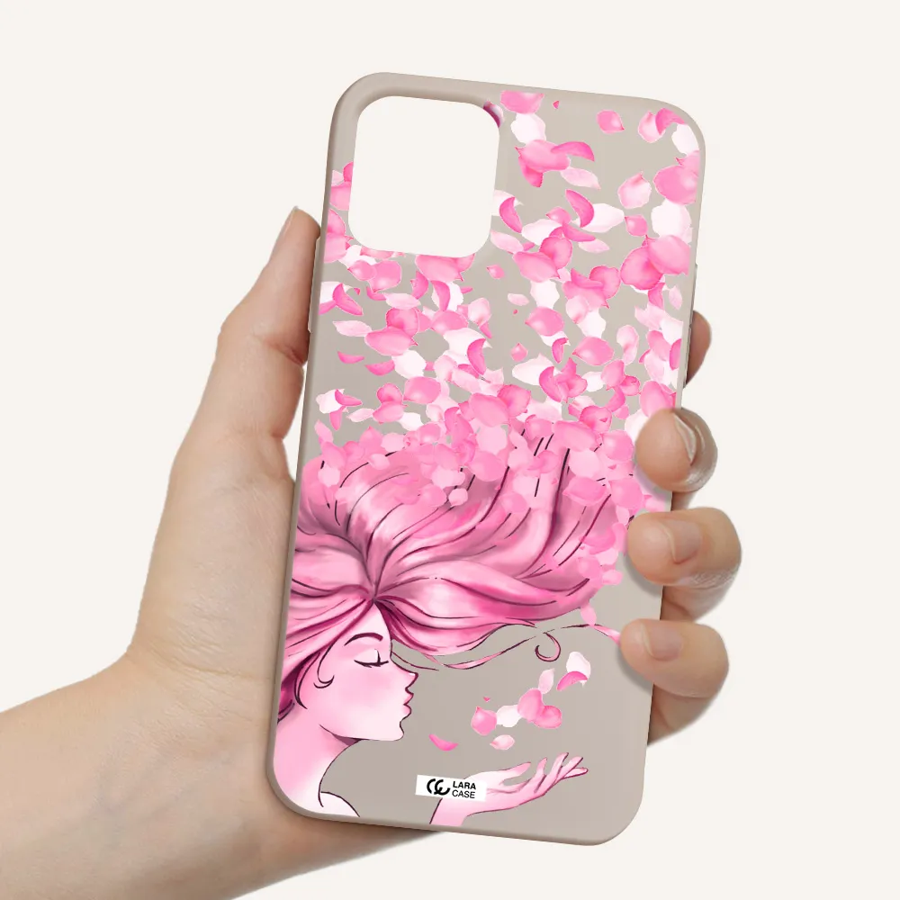 Sakura Leaves Hair Apple iPhone 11 pro max Silicone Stone Case