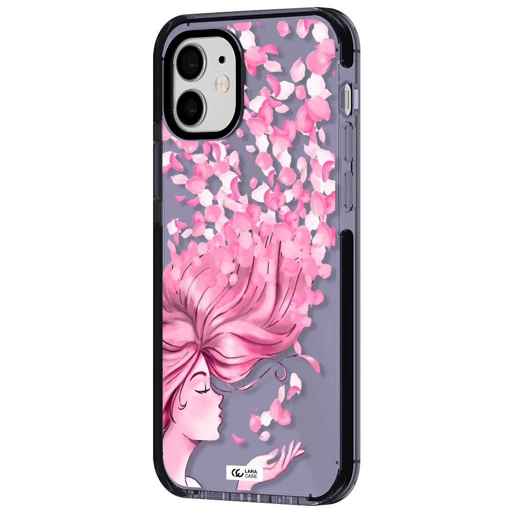 Sakura Leaves Hair Apple iPhone 12 impact Lilac Case