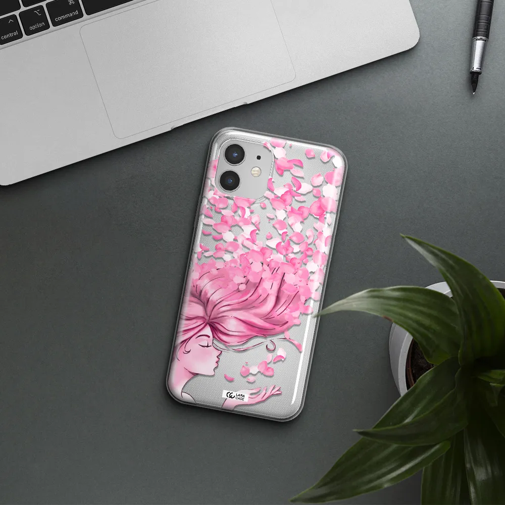 Sakura Leaves Hair Apple iPhone 12 mini Clear TPU Case