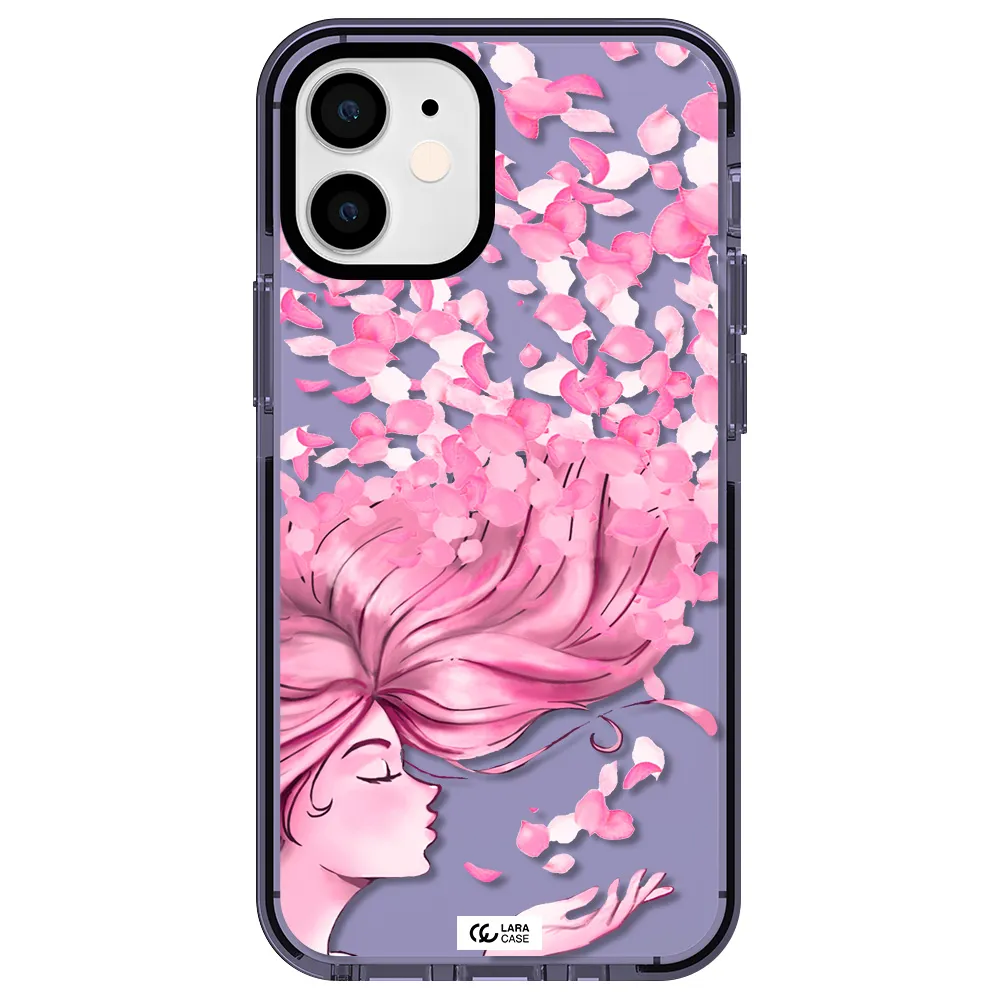 Sakura Leaves Hair Apple iPhone 12 mini impact Lilac Case