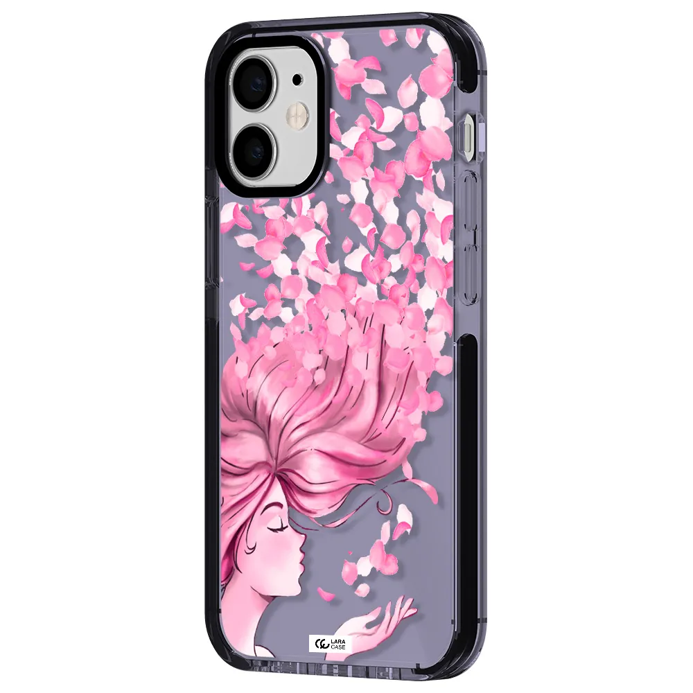 Sakura Leaves Hair Apple iPhone 12 mini impact Lilac Case