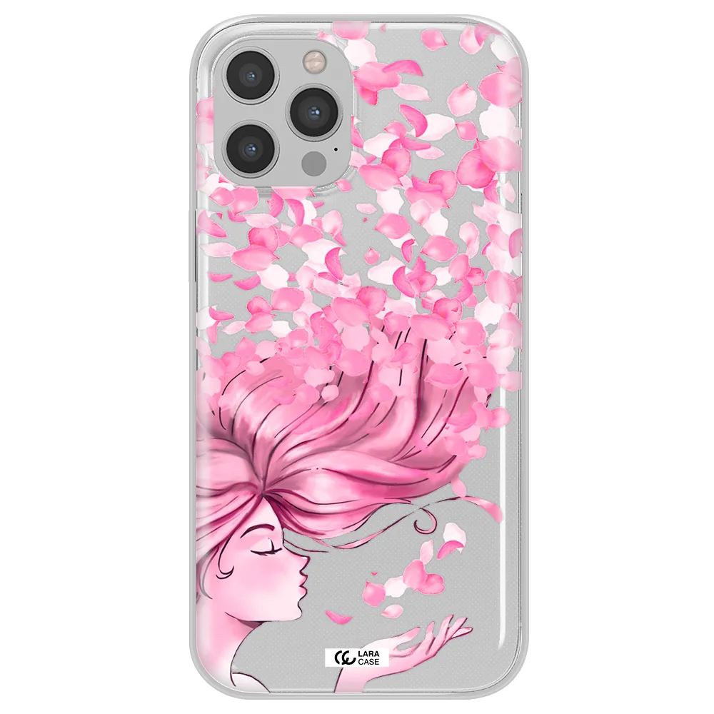Sakura Leaves Hair Apple iPhone 12 pro Clear TPU Case
