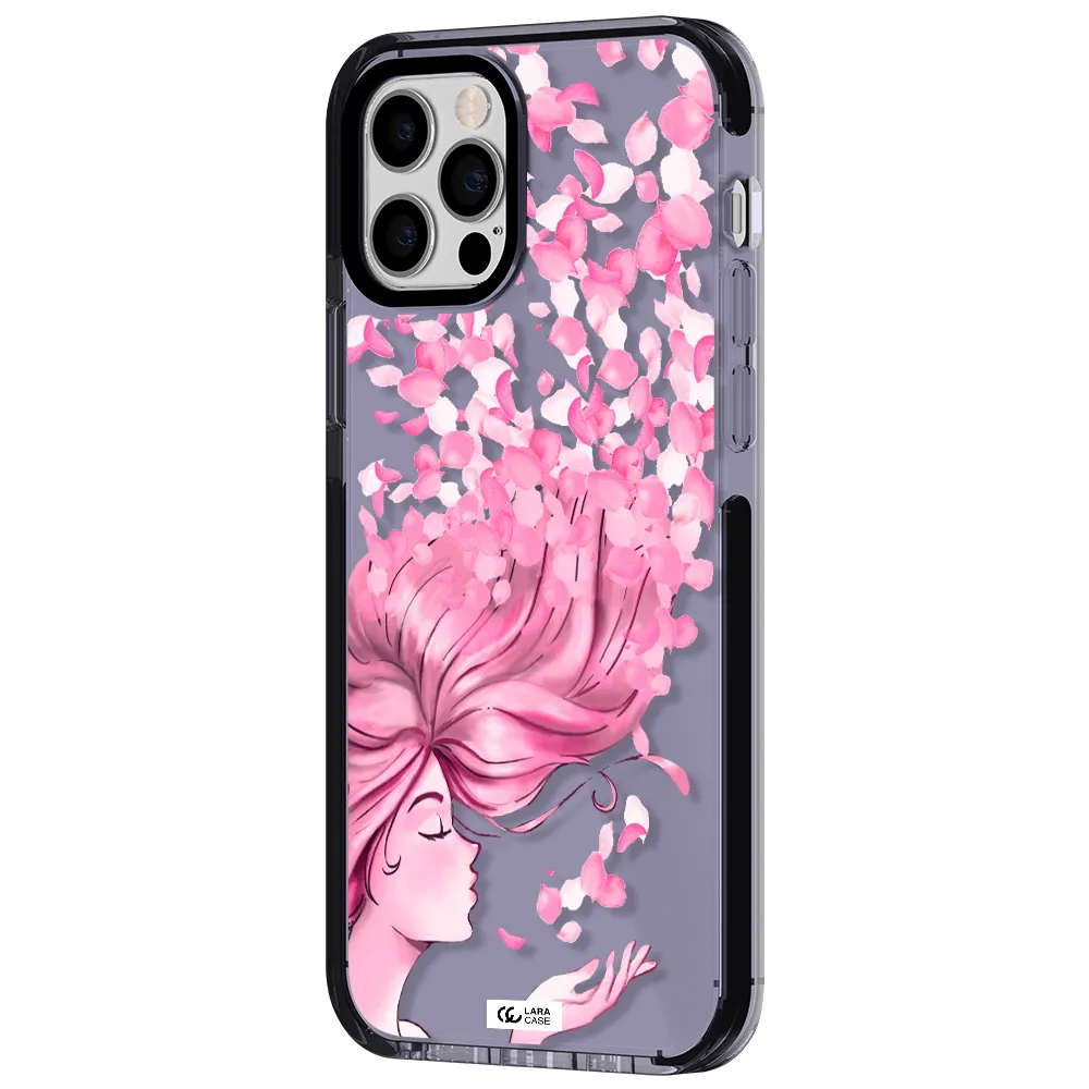 Sakura Leaves Hair Apple iPhone 12 pro impact Lilac Case