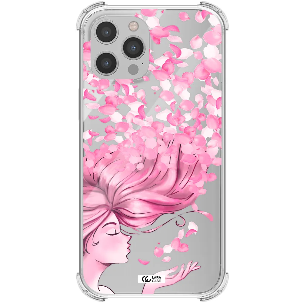 Sakura Leaves Hair Apple iPhone 12 pro max Clear PC Case