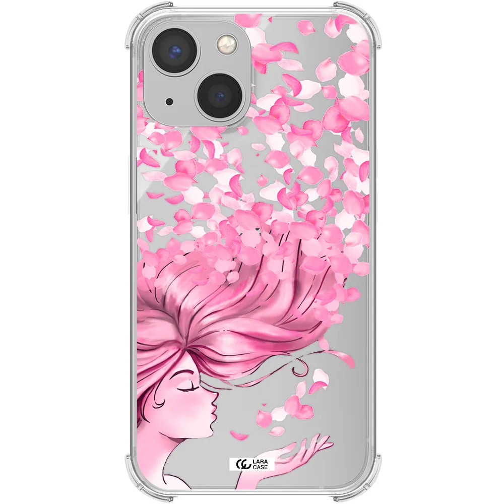 Sakura Leaves Hair Apple iPhone 13 Clear PC Case
