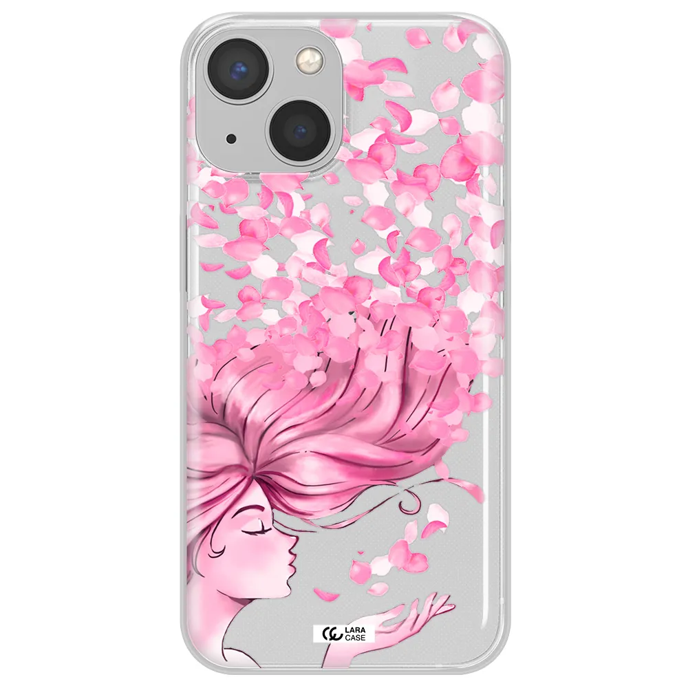 Sakura Leaves Hair Apple iPhone 13 Clear TPU Case