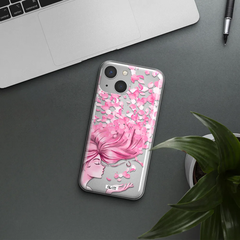 Sakura Leaves Hair Apple iPhone 13 Clear TPU Case