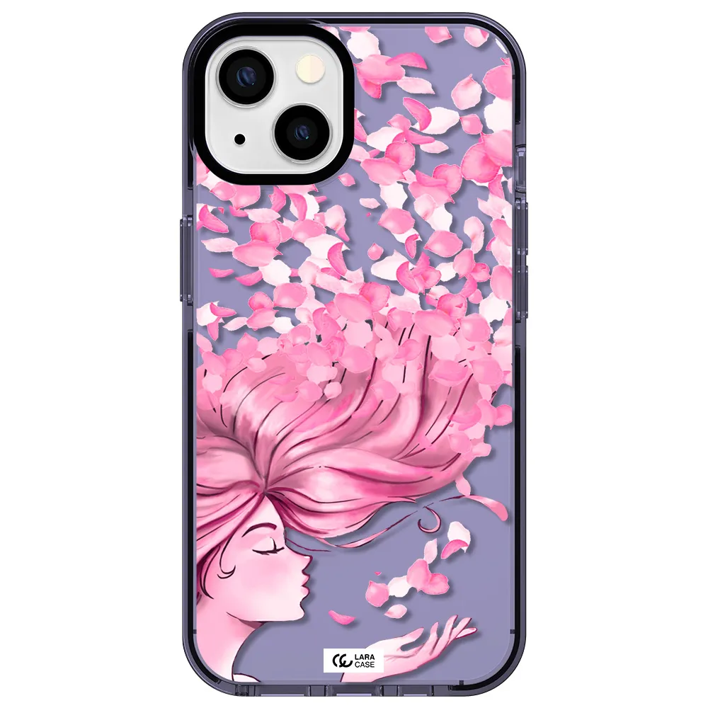 Sakura Leaves Hair Apple iPhone 13 impact Lilac Case