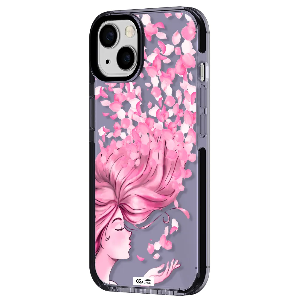 Sakura Leaves Hair Apple iPhone 13 impact Lilac Case