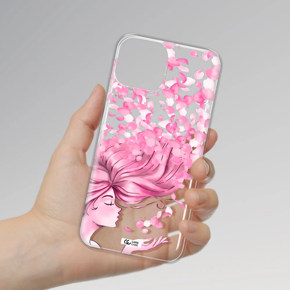 Sakura Leaves Hair Apple iPhone 13 mini Clear TPU Case