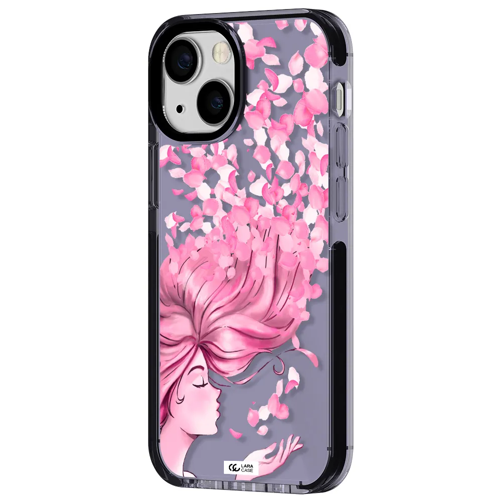Sakura Leaves Hair Apple iPhone 13 mini impact Lilac Case