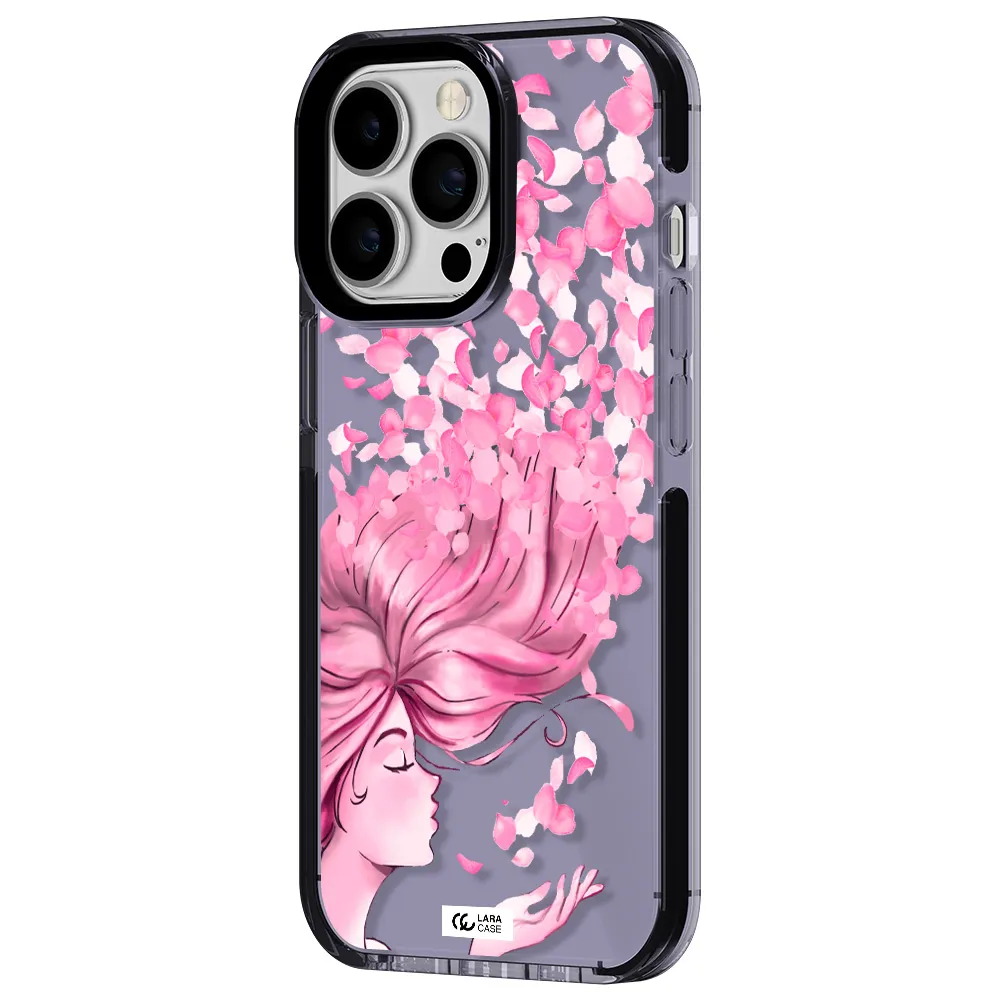 Sakura Leaves Hair Apple iPhone 13 Pro impact Lilac Case