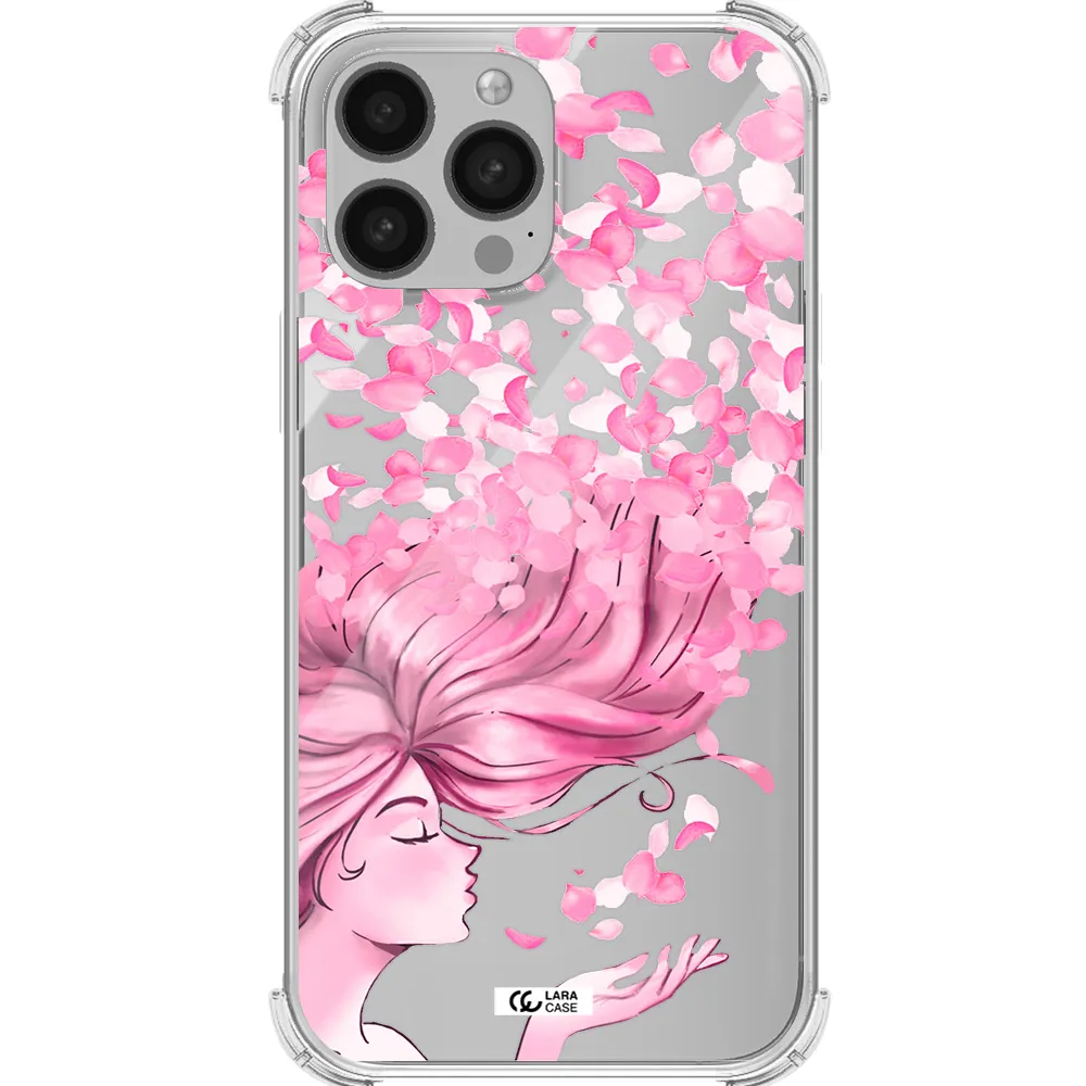 Sakura Leaves Hair Apple iPhone 13 Pro Max Clear PC Case