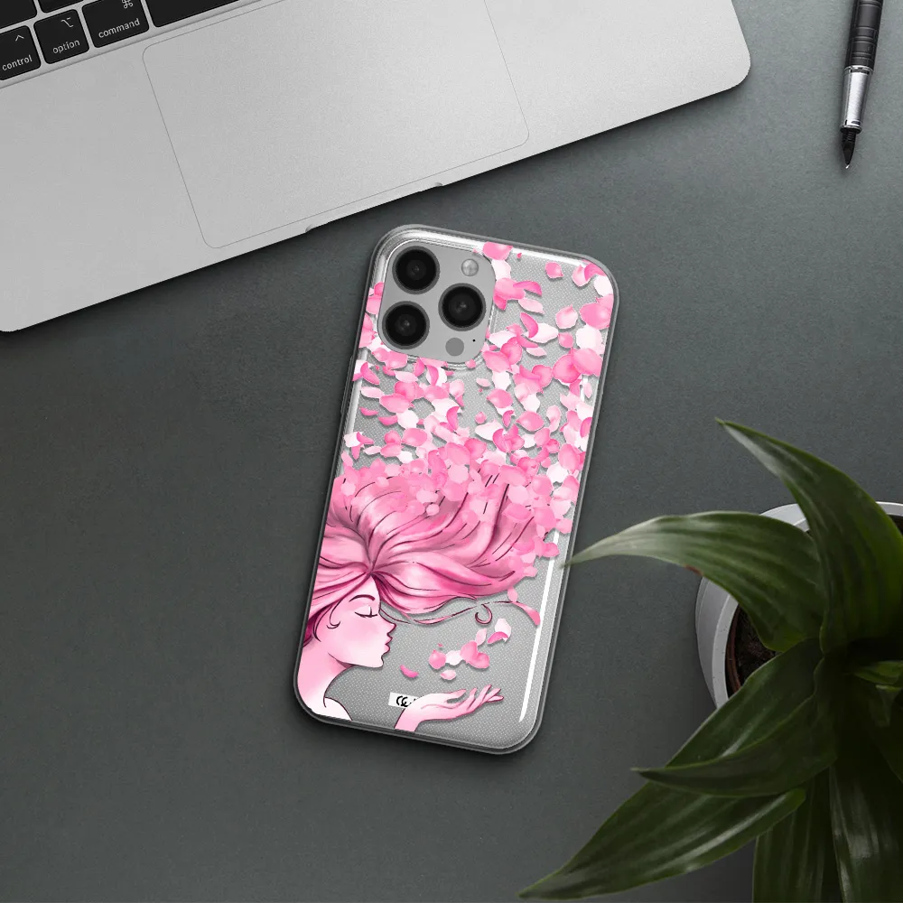 Sakura Leaves Hair Apple iPhone 13 Pro Max Clear TPU Case