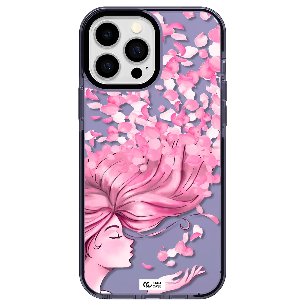 Sakura Leaves Hair Apple iPhone 13 Pro Max impact Lilac Case