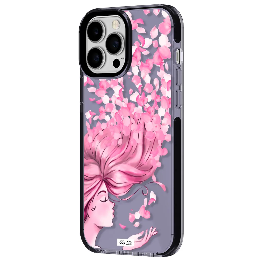 Sakura Leaves Hair Apple iPhone 13 Pro Max impact Lilac Case