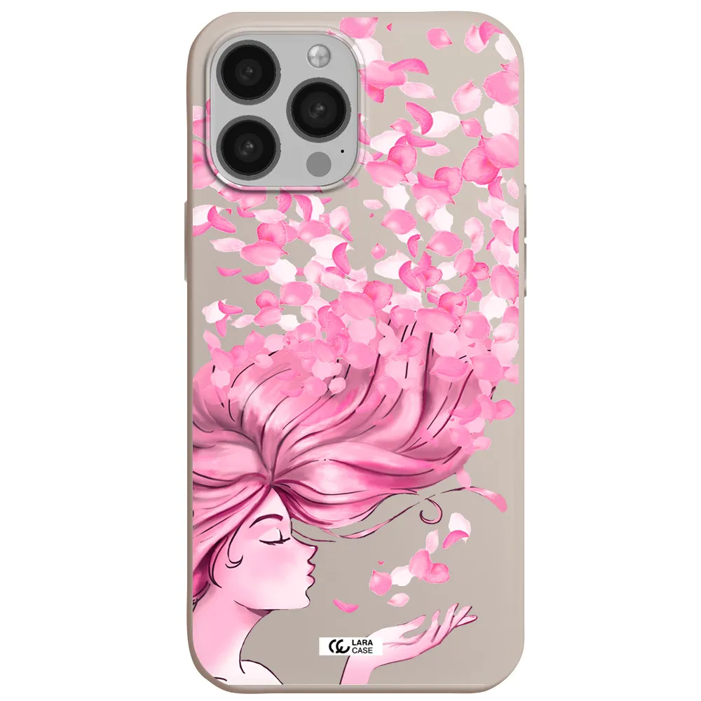 Sakura Leaves Hair Apple iPhone 13 Pro Silicone Stone Case
