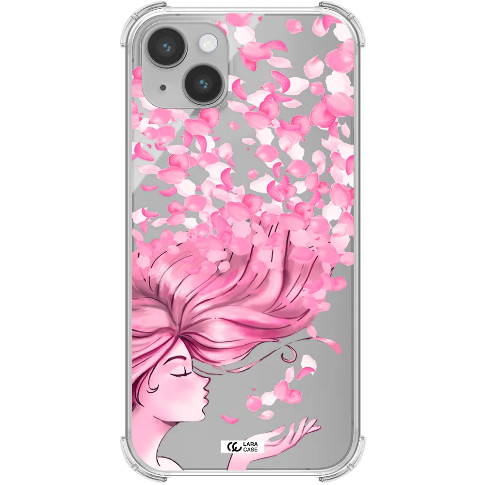 Sakura Leaves Hair Apple iPhone 14 Clear PC Case