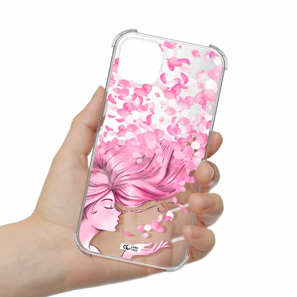 Sakura Leaves Hair Apple iPhone 14 Clear PC Case