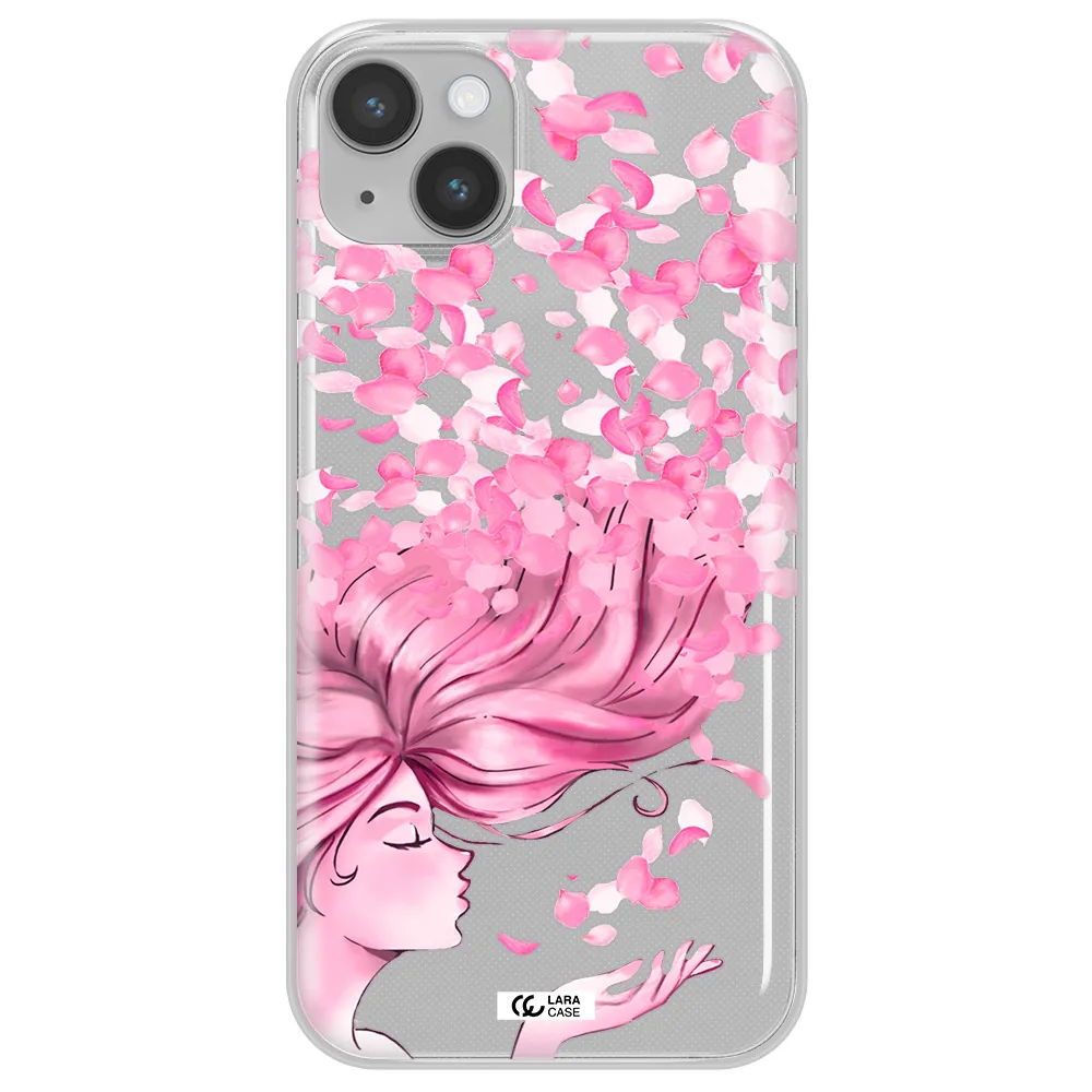 Sakura Leaves Hair Apple iPhone 14 Clear TPU Case
