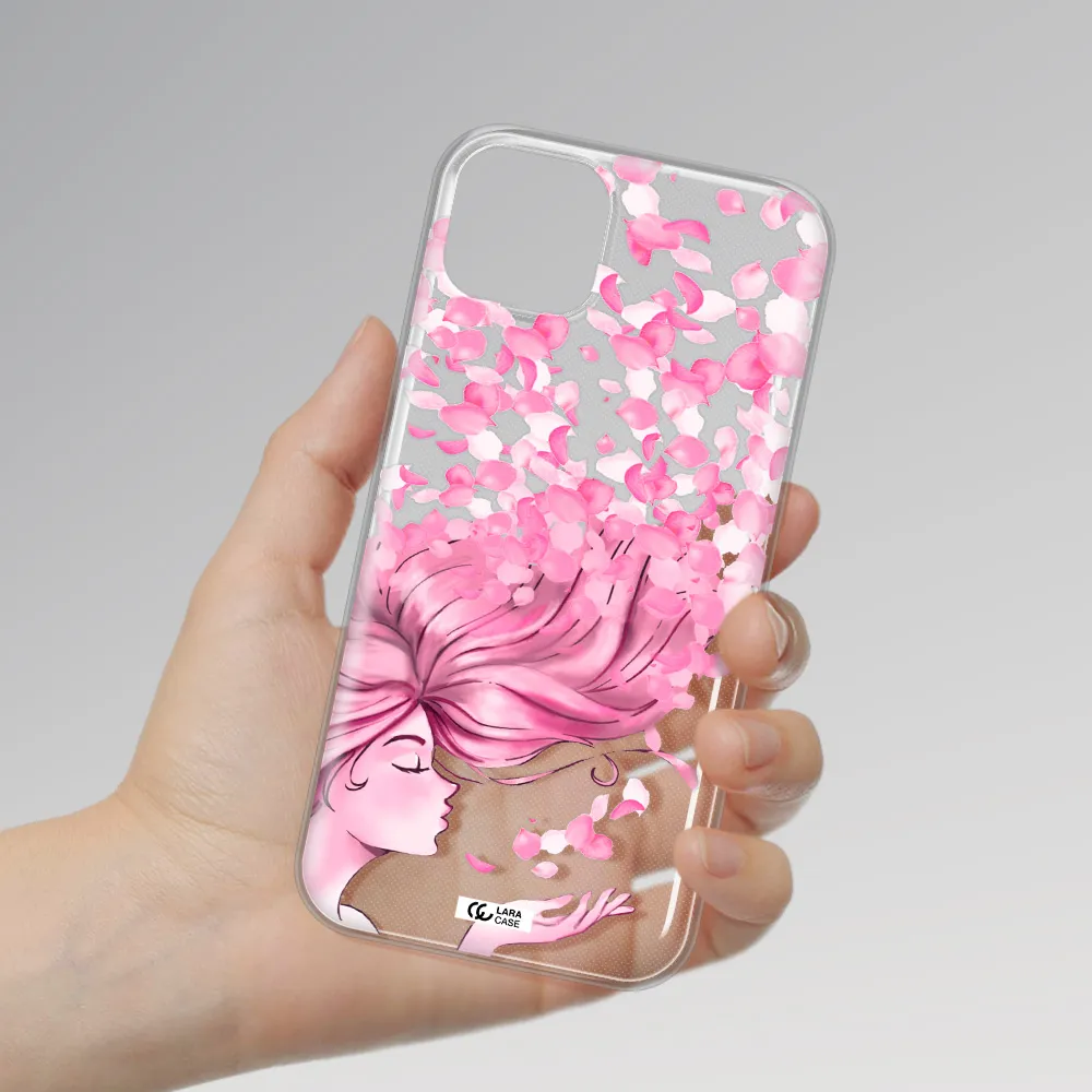 Sakura Leaves Hair Apple iPhone 14 Clear TPU Case