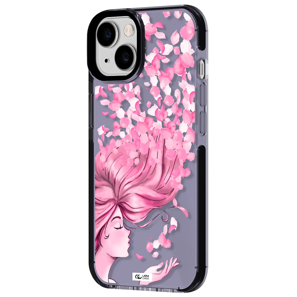 Sakura Leaves Hair Apple iPhone 14 impact Lilac Case