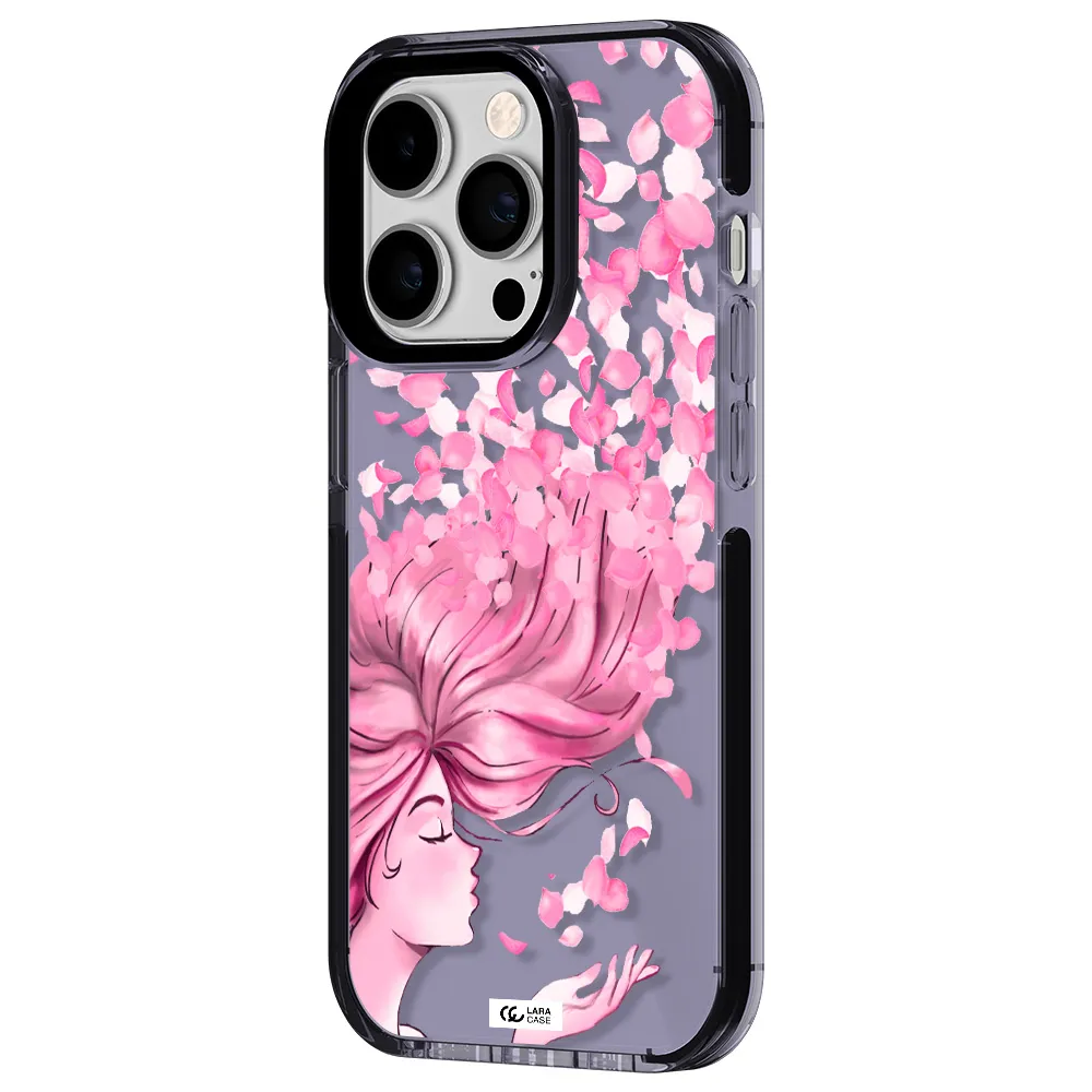 Sakura Leaves Hair Apple iPhone 14 pro impact Lilac Case