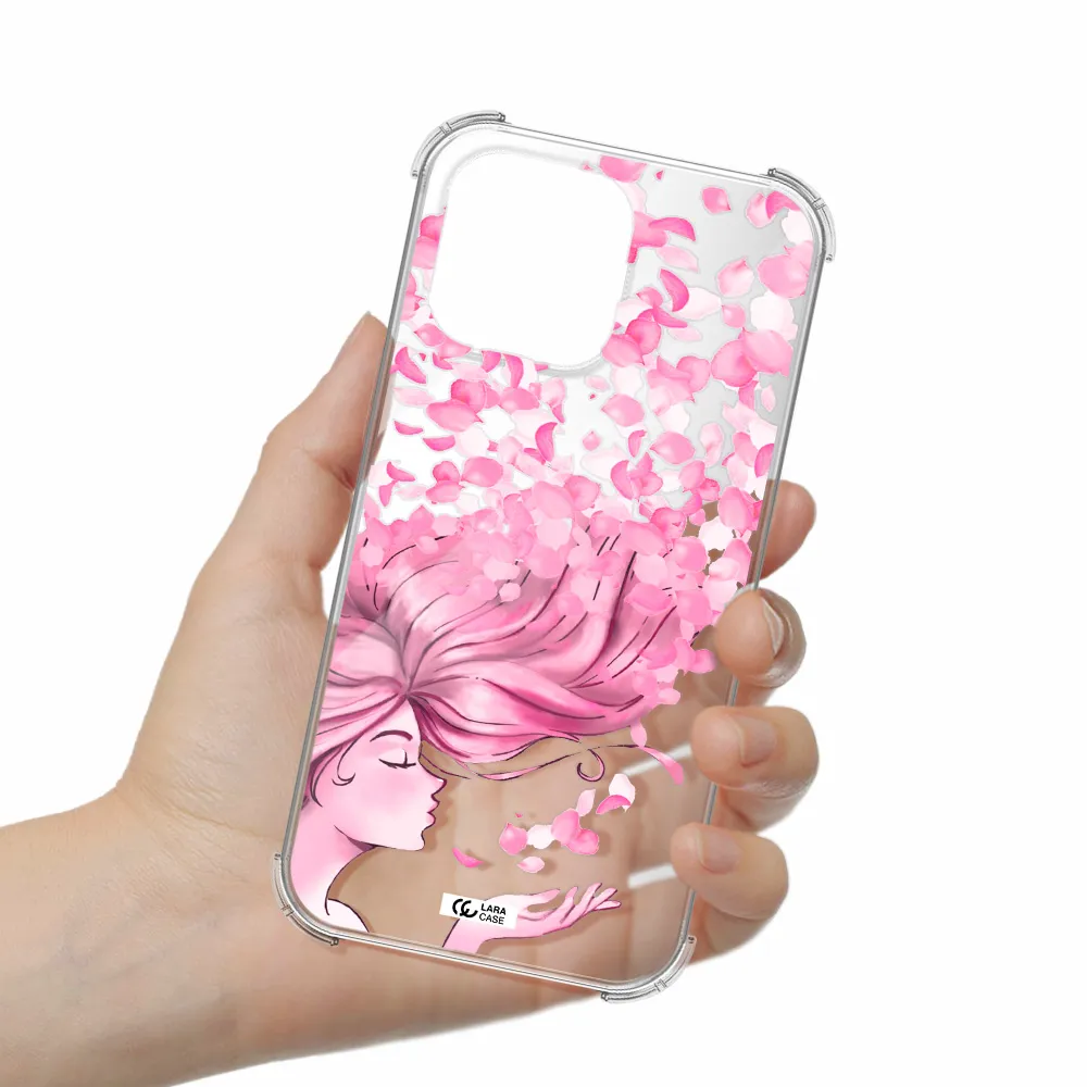 Sakura Leaves Hair Apple iPhone 14 pro max Clear PC Case
