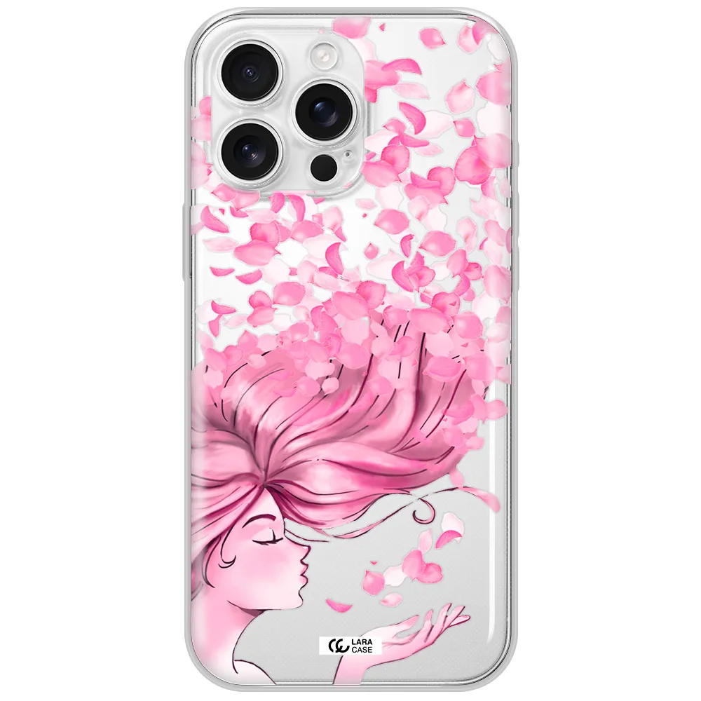 Sakura Leaves Hair Apple Iphone 16 Pro Max Clear Tpu Case