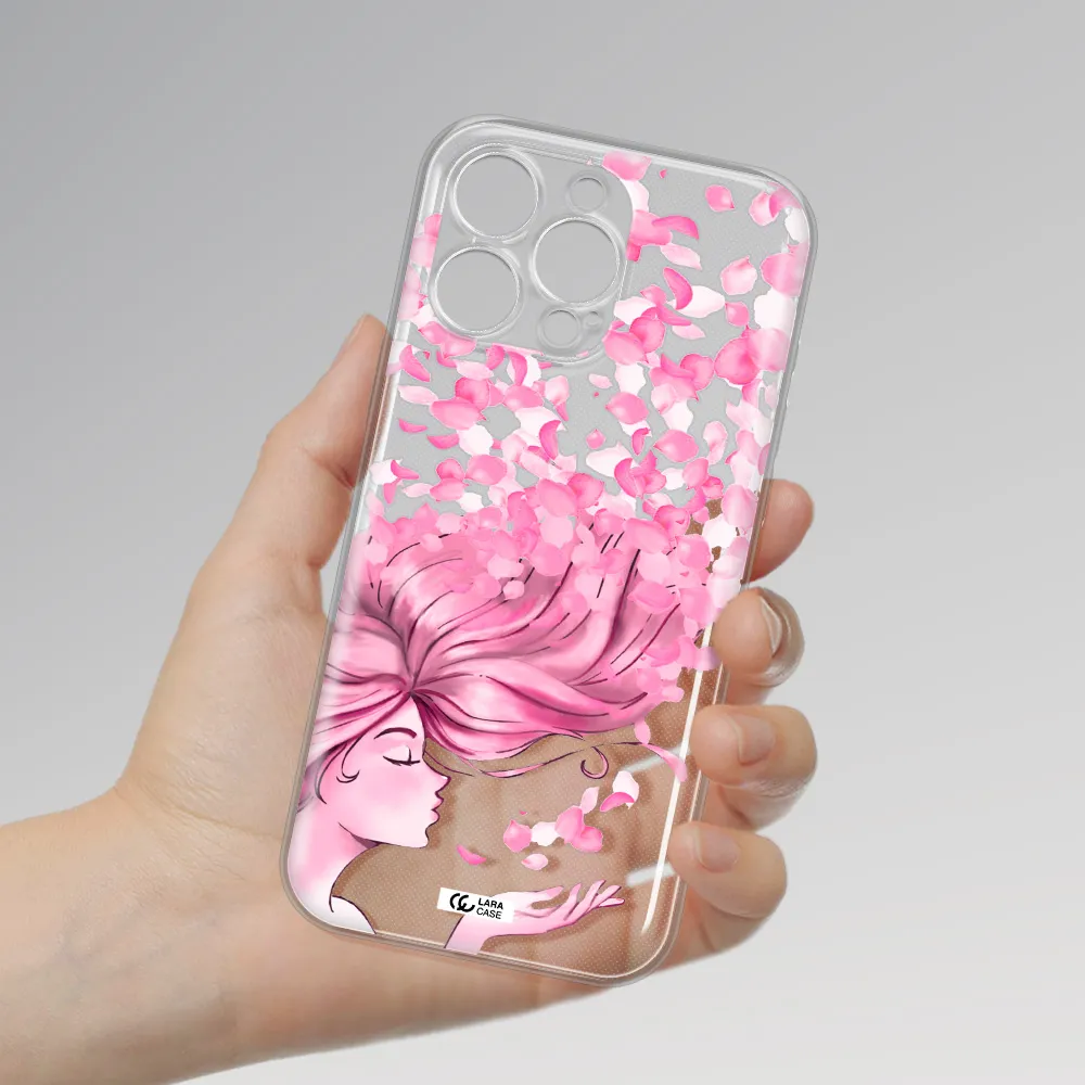 Sakura Leaves Hair Apple Iphone 16 Pro Max Clear Tpu Case