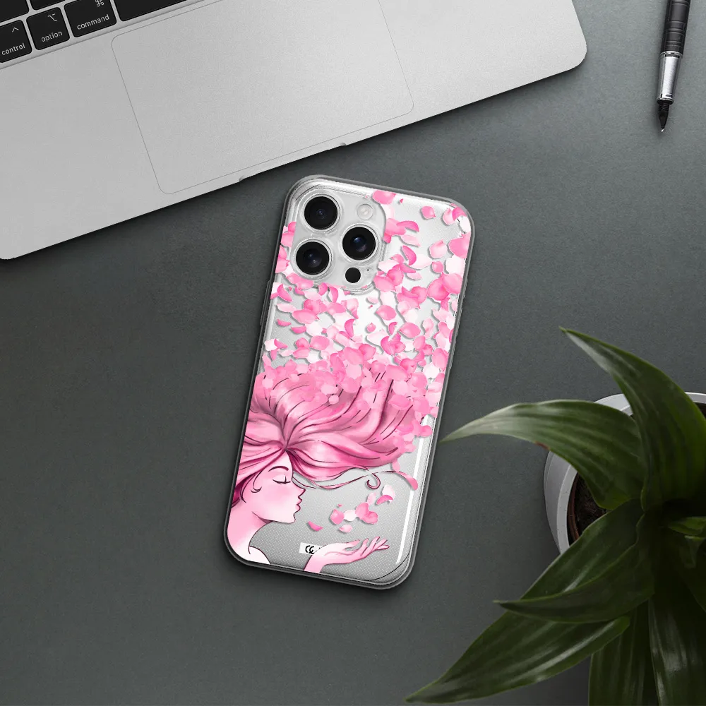 Sakura Leaves Hair Apple Iphone 16 Pro Max Clear Tpu Case