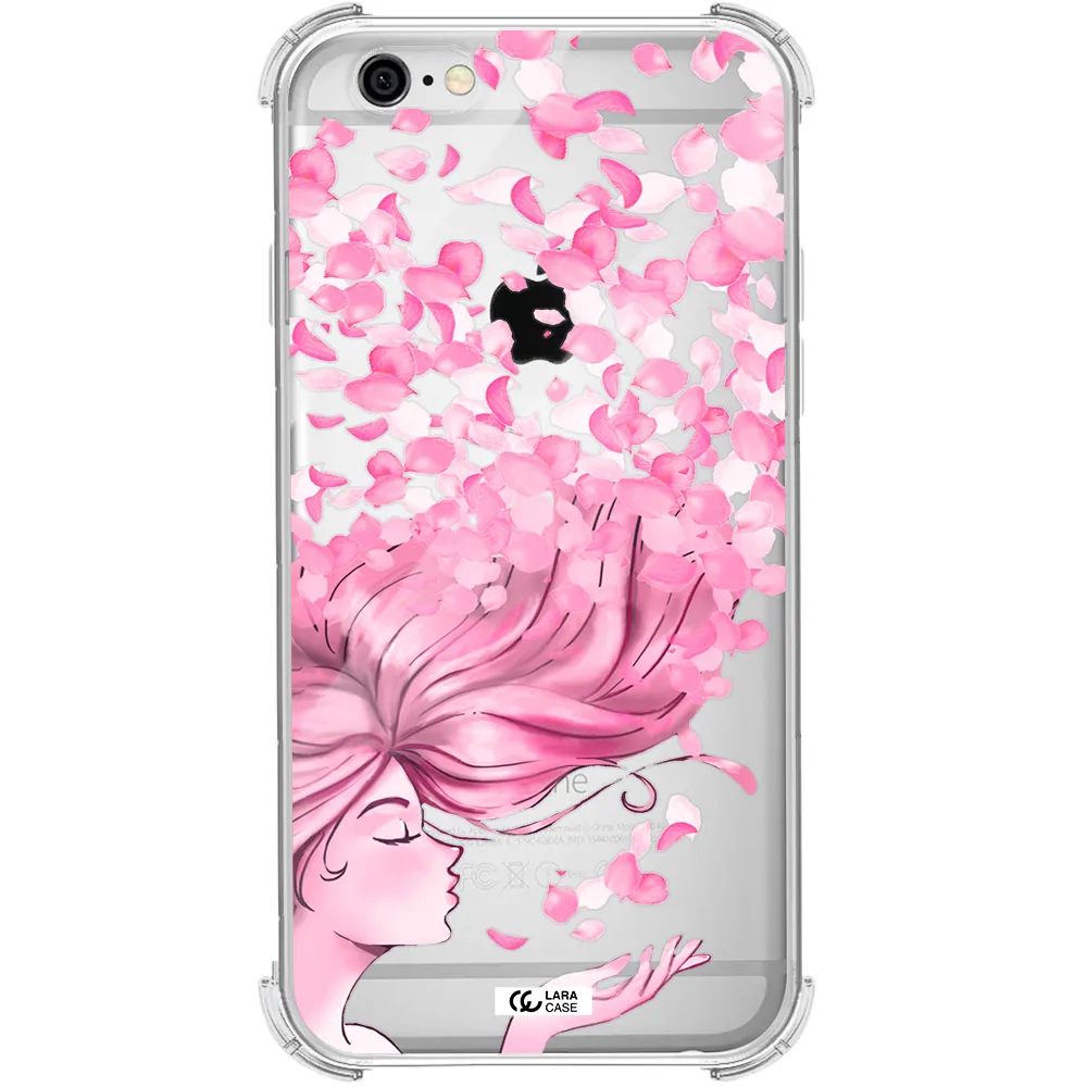 Sakura Leaves Hair Apple iPhone 6 Clear PC Case