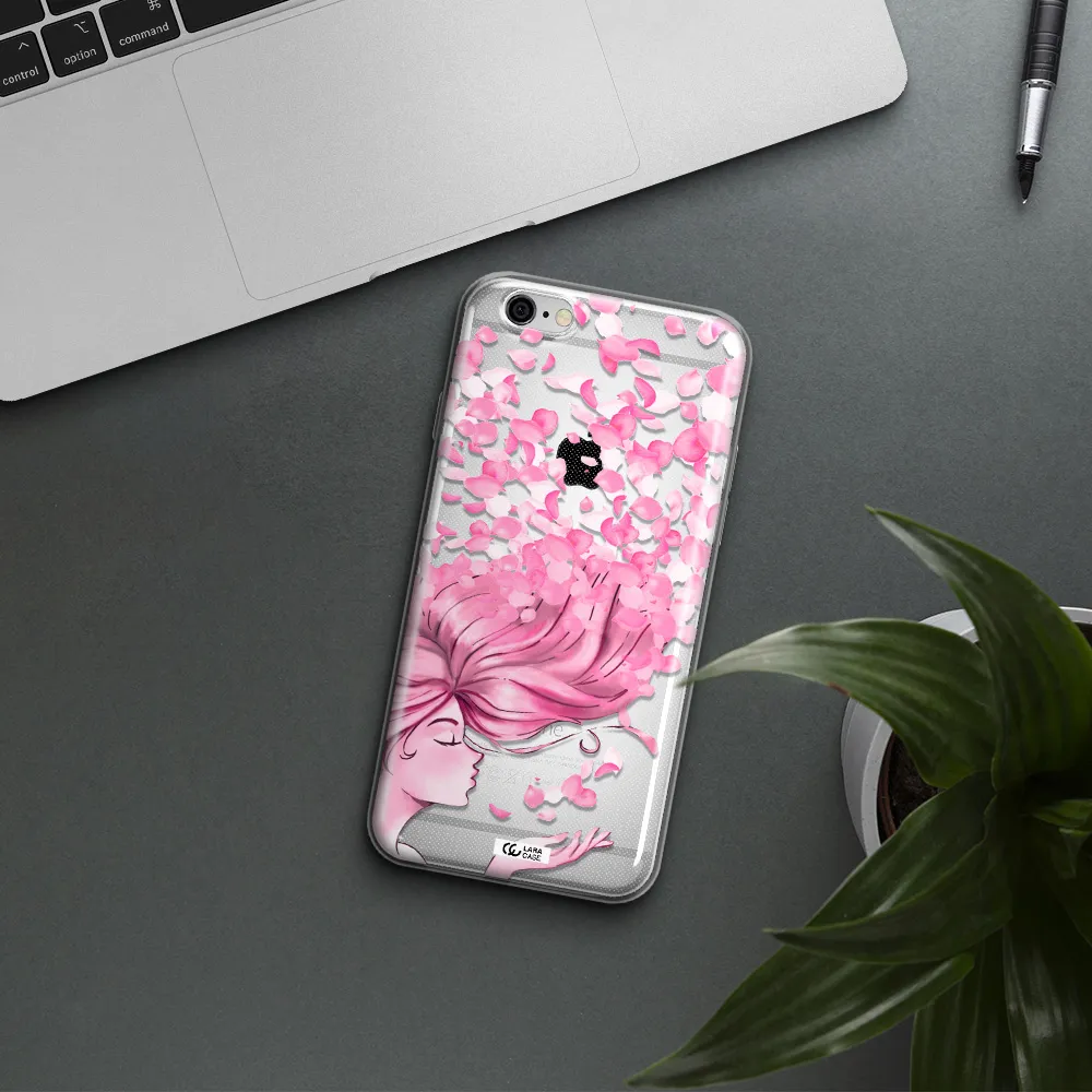 Sakura Leaves Hair Apple iPhone 6 Clear TPU Case