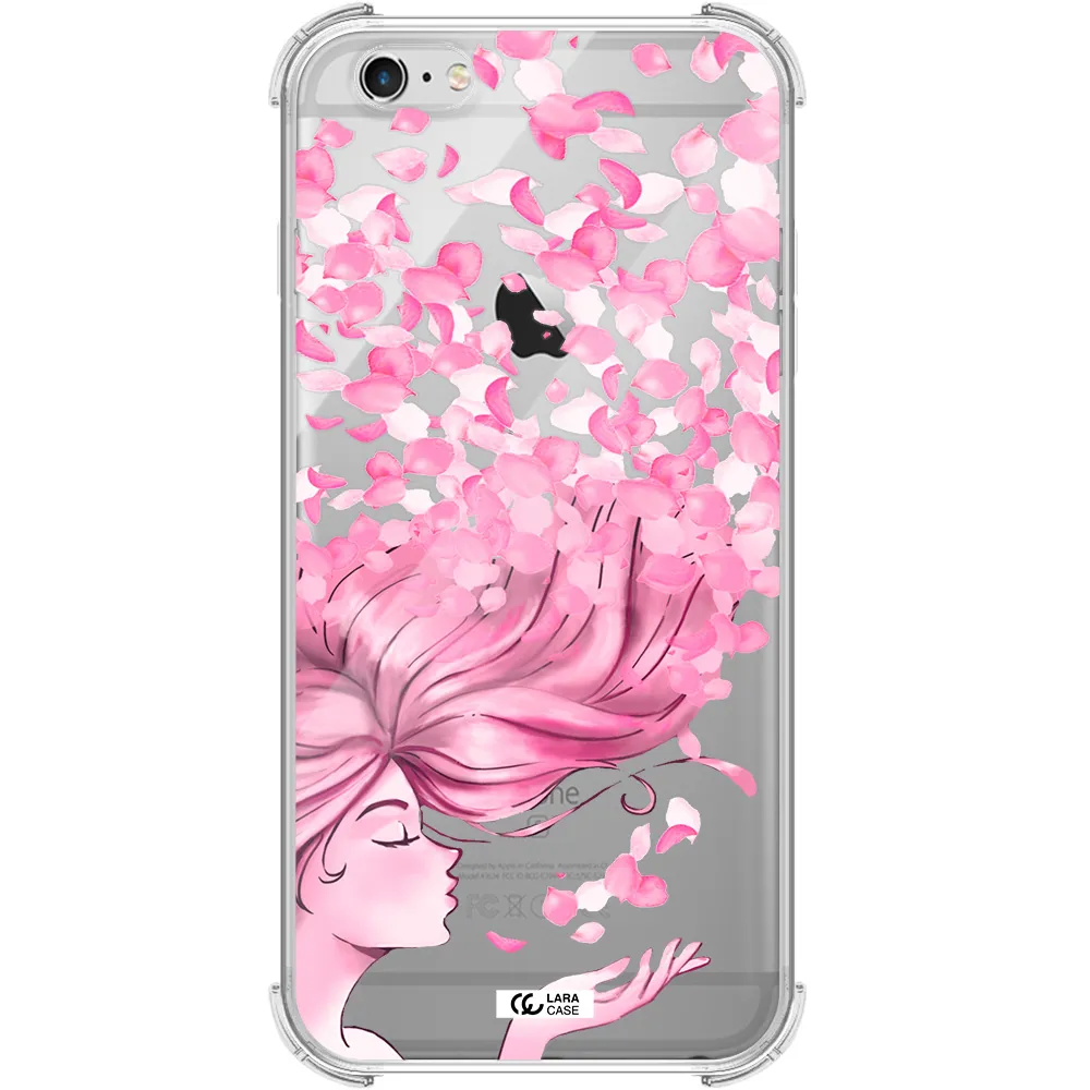 Sakura Leaves Hair Apple iPhone 6 plus Clear PC Case