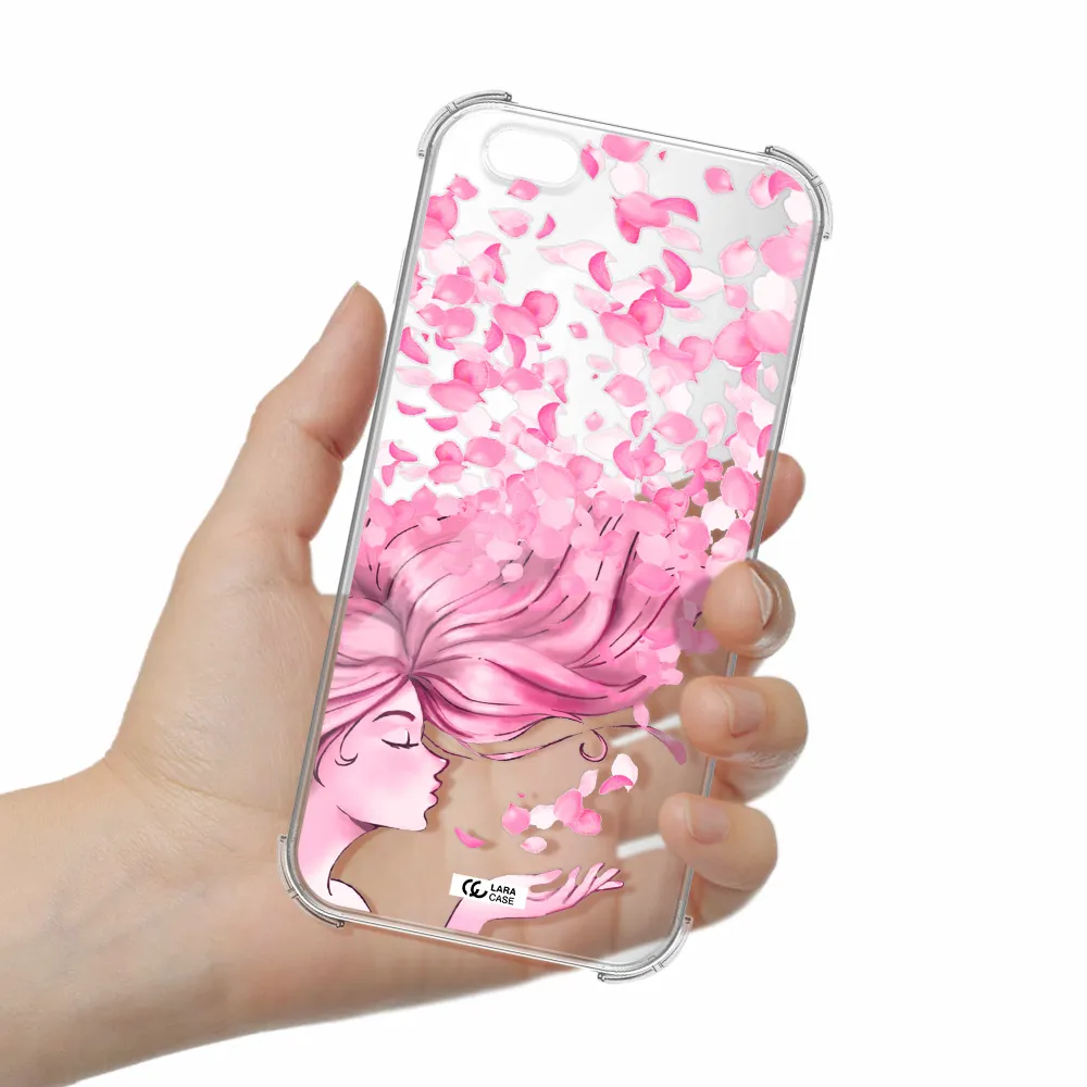 Sakura Leaves Hair Apple iPhone 6 plus Clear PC Case