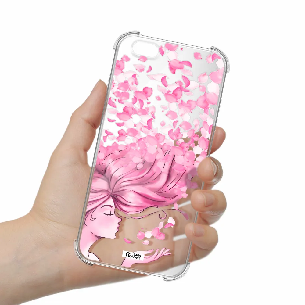 Sakura Leaves Hair Apple iPhone 6 s plus Clear PC Case