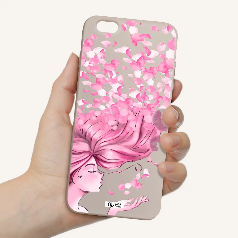 Sakura Leaves Hair Apple iPhone 6 s plus Silicone Stone Case