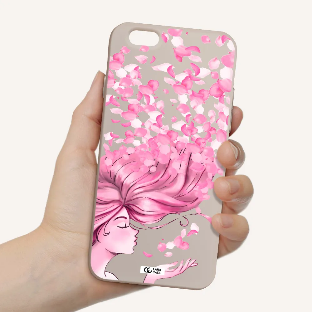 Sakura Leaves Hair Apple iPhone 6 Silicone Stone Case