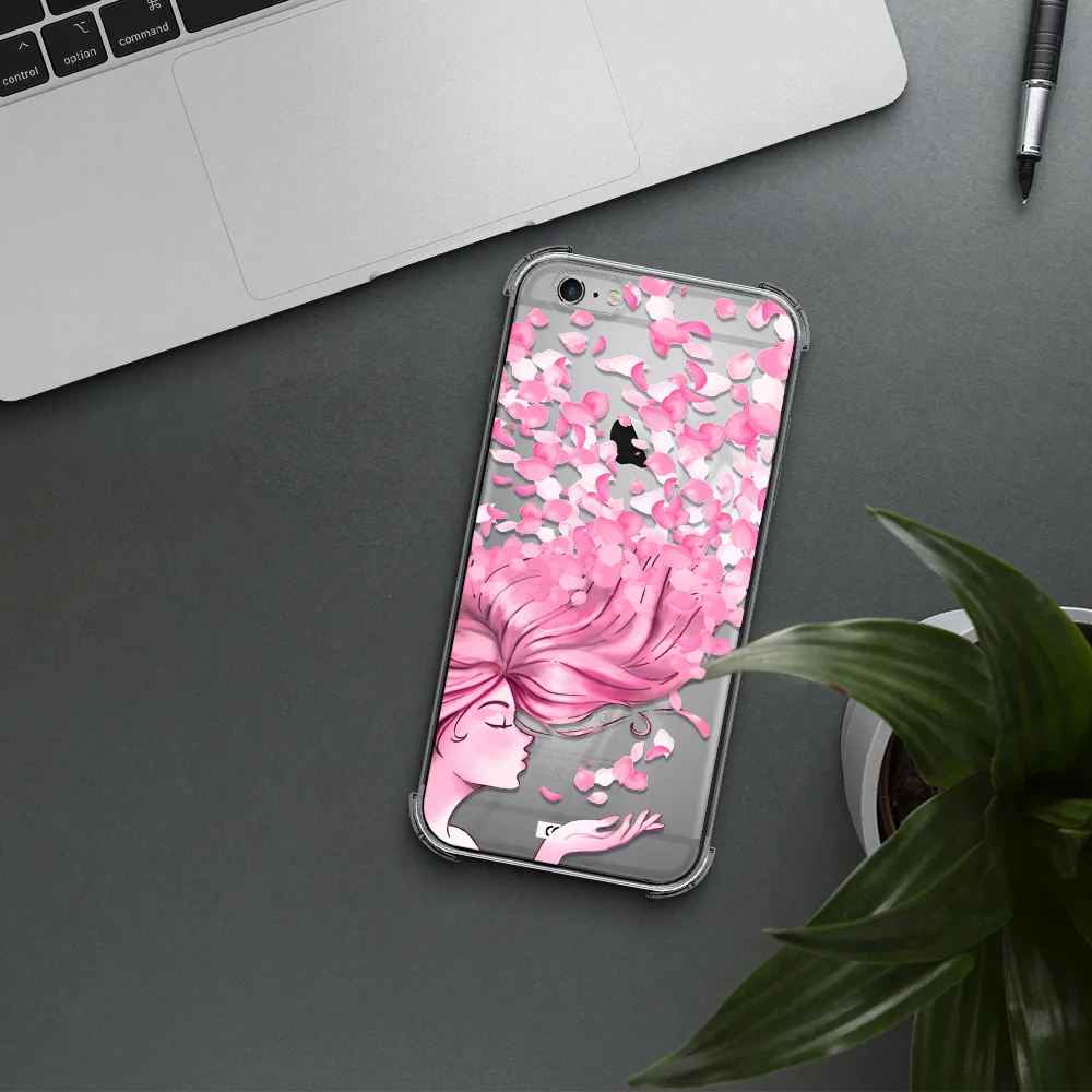 Sakura Leaves Hair Apple iPhone 6S Clear PC Case