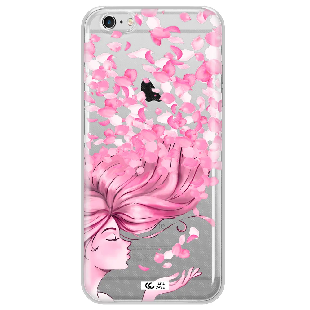 Sakura Leaves Hair Apple iPhone 6S Clear TPU Case