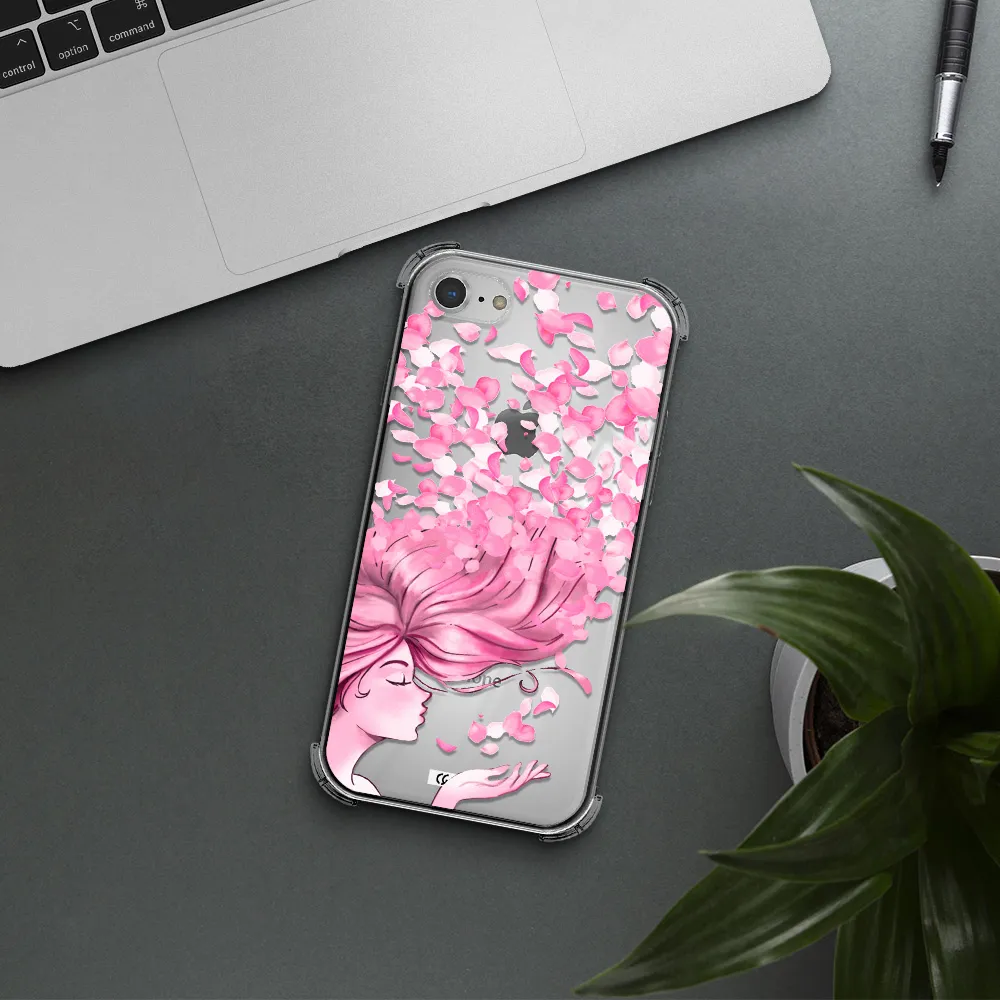 Sakura Leaves Hair Apple iPhone 7 Clear PC Case