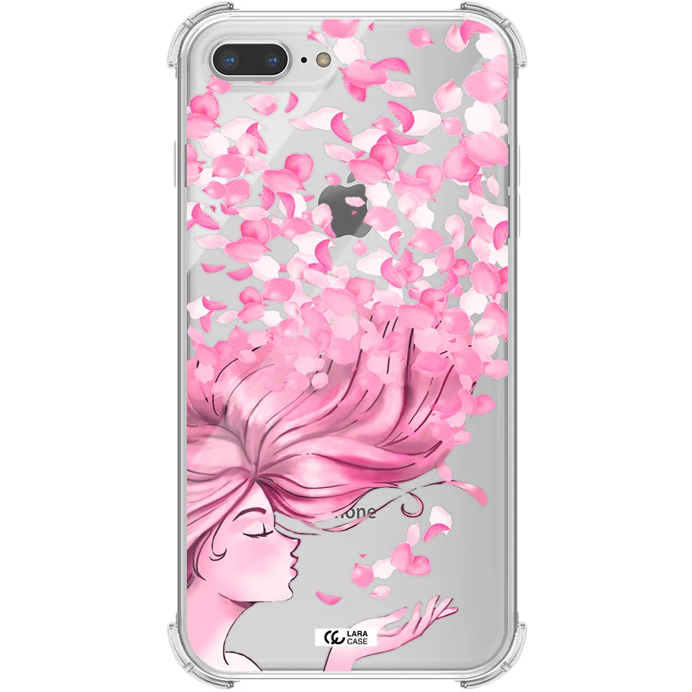 Sakura Leaves Hair Apple iPhone 7 plus Clear PC Case