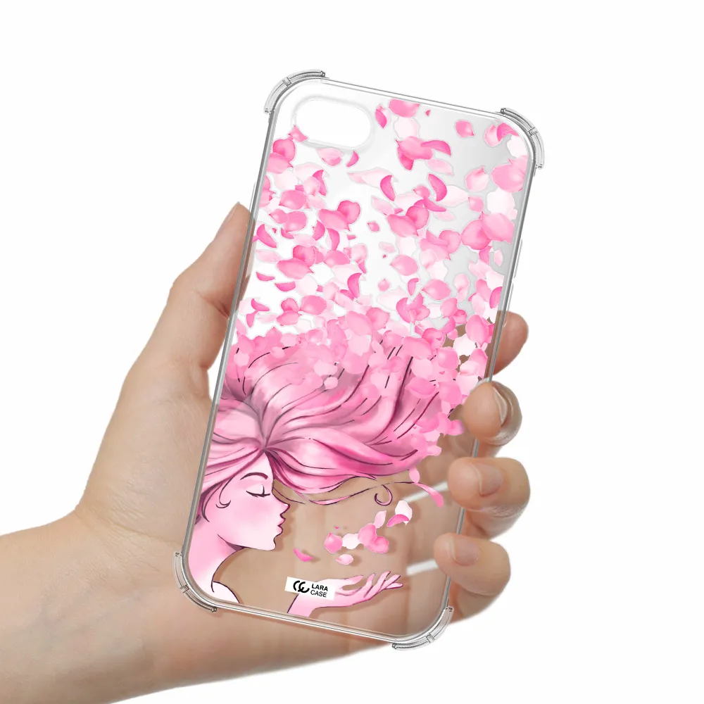 Sakura Leaves Hair Apple iPhone 8 Clear PC Case