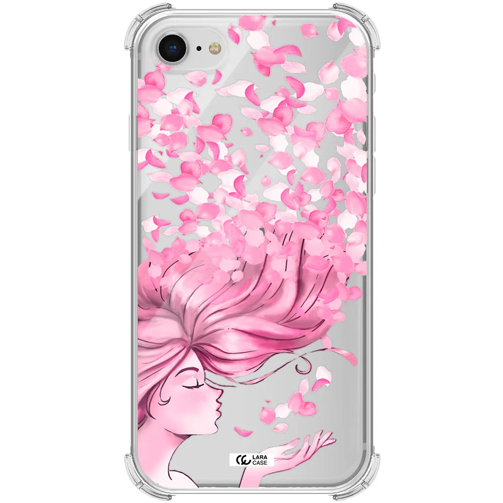 Sakura Leaves Hair Apple iPhone se 2020 Clear PC Case