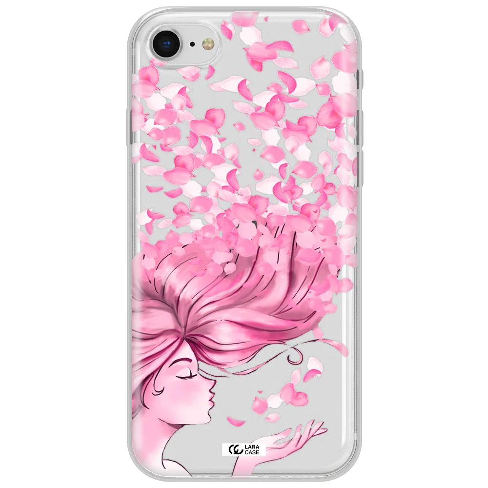 Sakura Leaves Hair Apple Iphone Se 2020 Clear Tpu Case