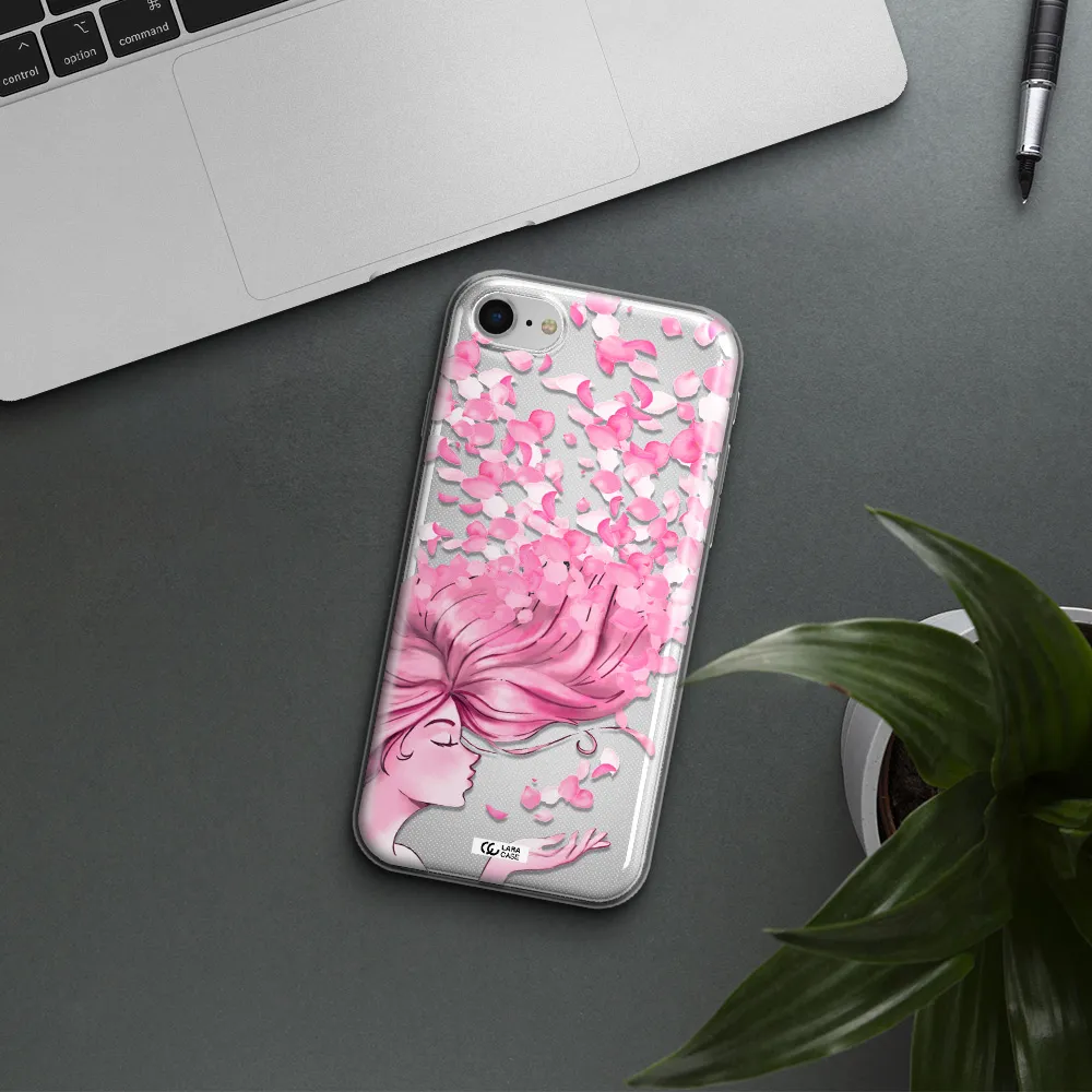Sakura Leaves Hair Apple Iphone Se 2020 Clear Tpu Case